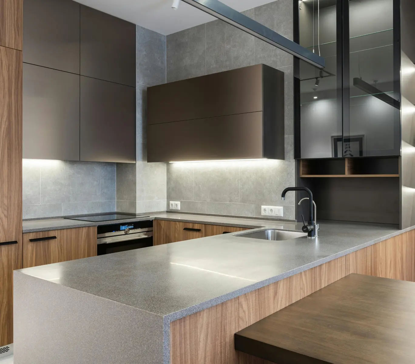 Contemporary kitchen interior and fit-out