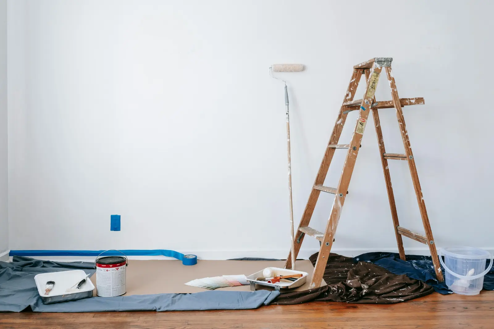 Interior painting and renovation preparation