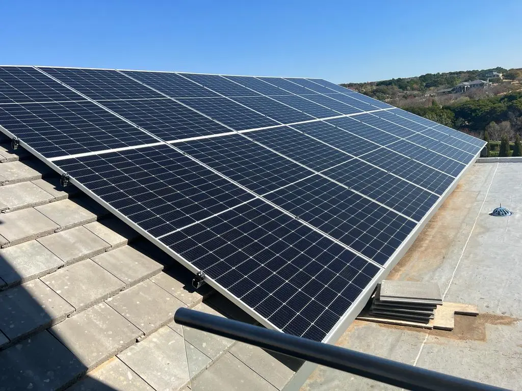 Solar panels installed on a rooftop